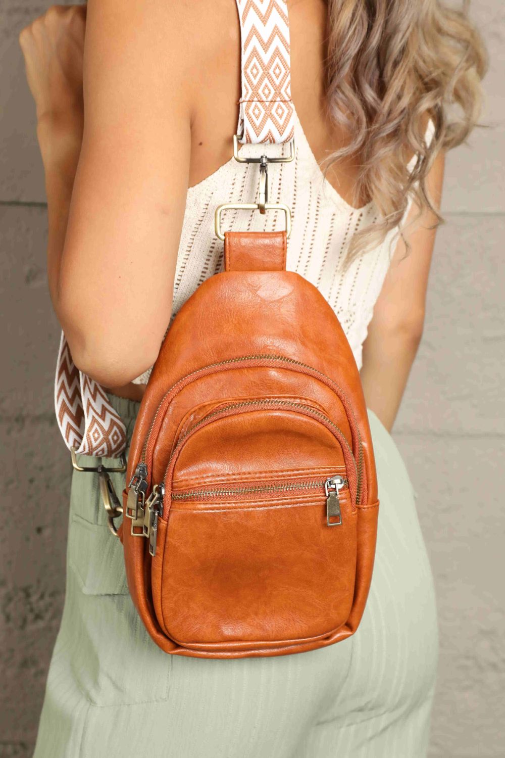 Adored Take A Trip PU Leather Sling Bag