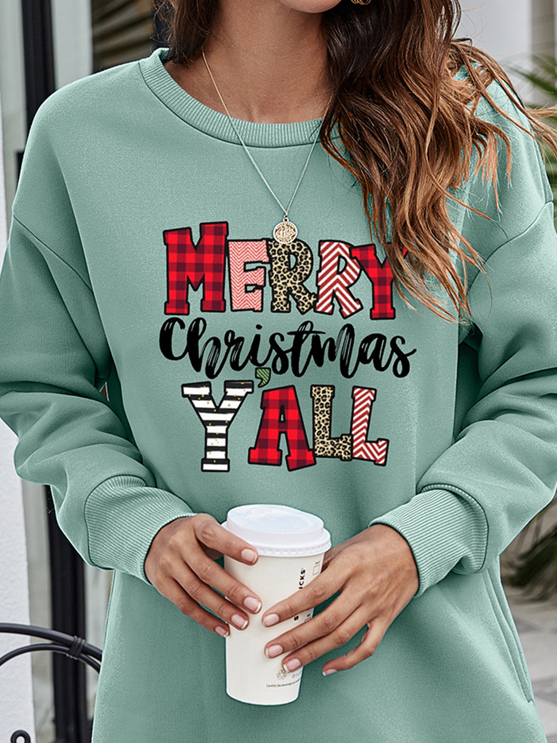 MERRY CHRISTMAS Y'ALL Graphic Sweatshirt