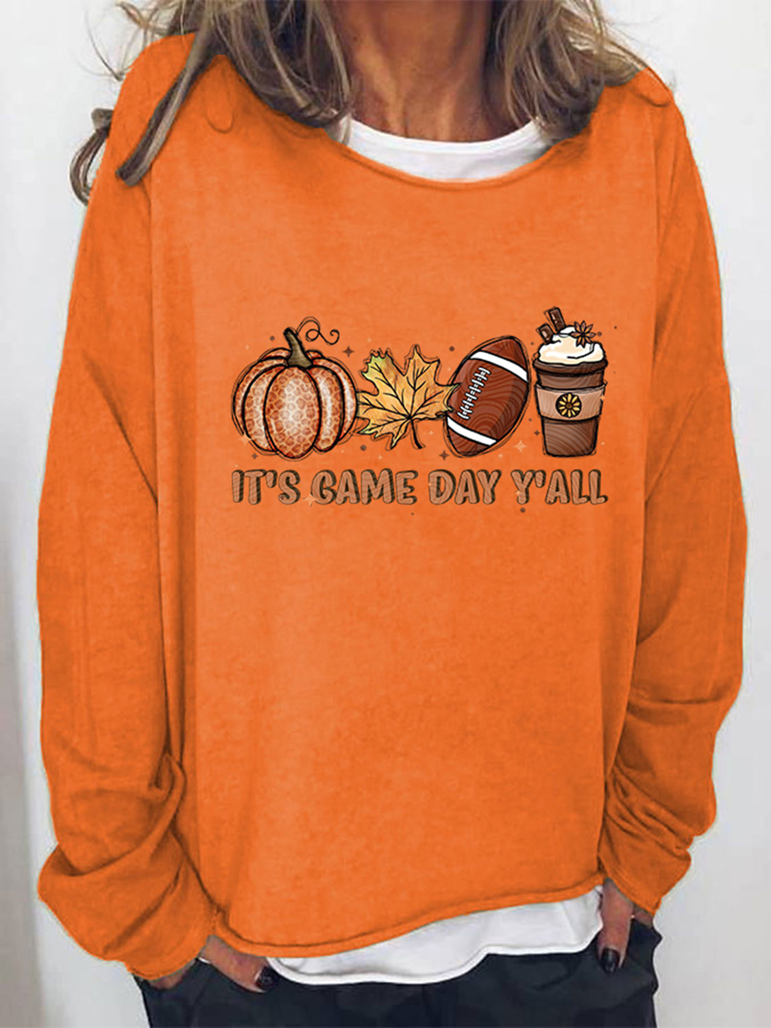 Full Size IT'S GAME DAY Y'ALL Graphic Sweatshirt